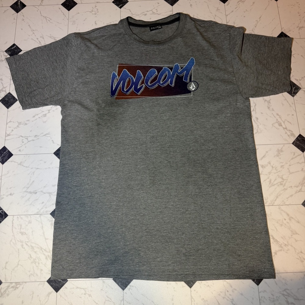 Vintage Volcom Graphic T-Shirt Heather Gray Size L